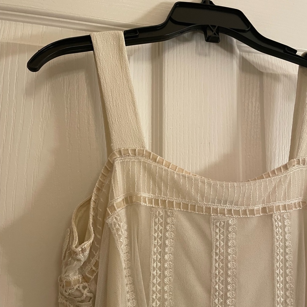 J. JILL Cream Lace Embroidered Tank Blouse - Picture 11 of 13